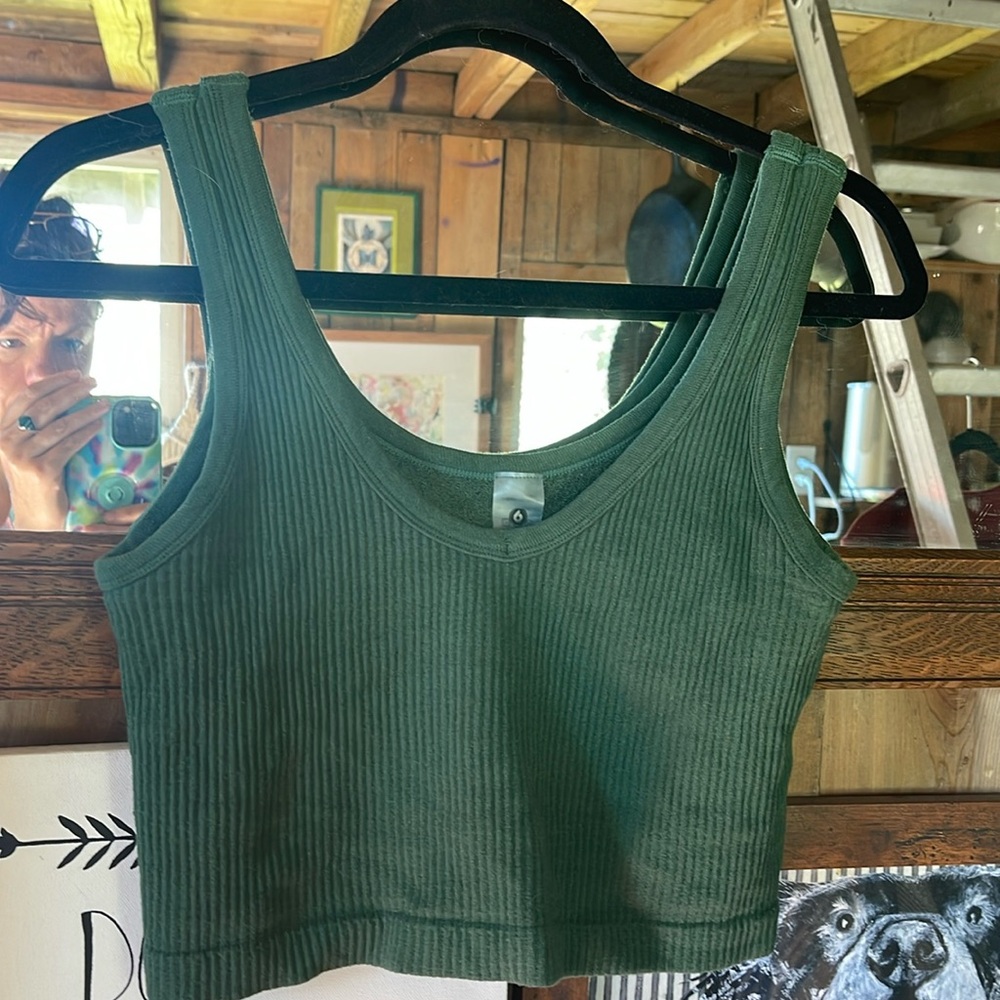 Green knot tank top